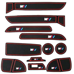 

Accessories Auto Car  Interior Door Rubber Non-slip with Anti-dust Cup Mat Holder Gate Slot Pad Suitable for BMW 3 Series 11pcs