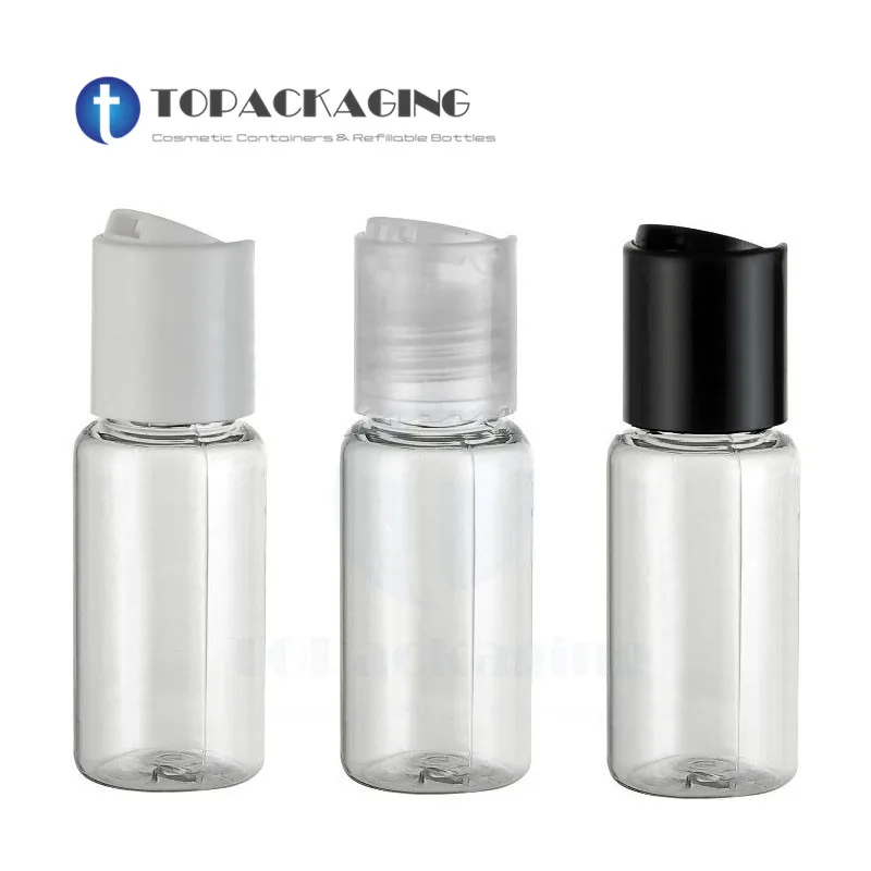 50PCS*15ML Press Screw Cap Bottle Clear Plastic Essential Oil Small Empty Cosmetic Lotion Container Shampoo Refillable Bottle 30pcs 50ml lotion pump bottle empty clear plastic small essential oil cosmetic container makeup shower gel refillable shampoo