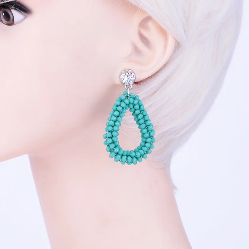 Sehuoran Aretes  Boho Wedding Earrings For Woman Pendients fashion Jewelry Statement Earrings (4)