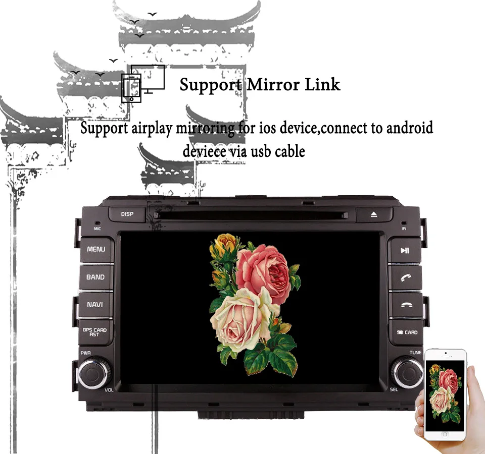 Sale 2din 8" Android 9.0 for KIA Carnival Sedona 2014 -2016 car dvd,gps navigation,wifi,radio,bluetooth,Steering wheel Map mic screen 2