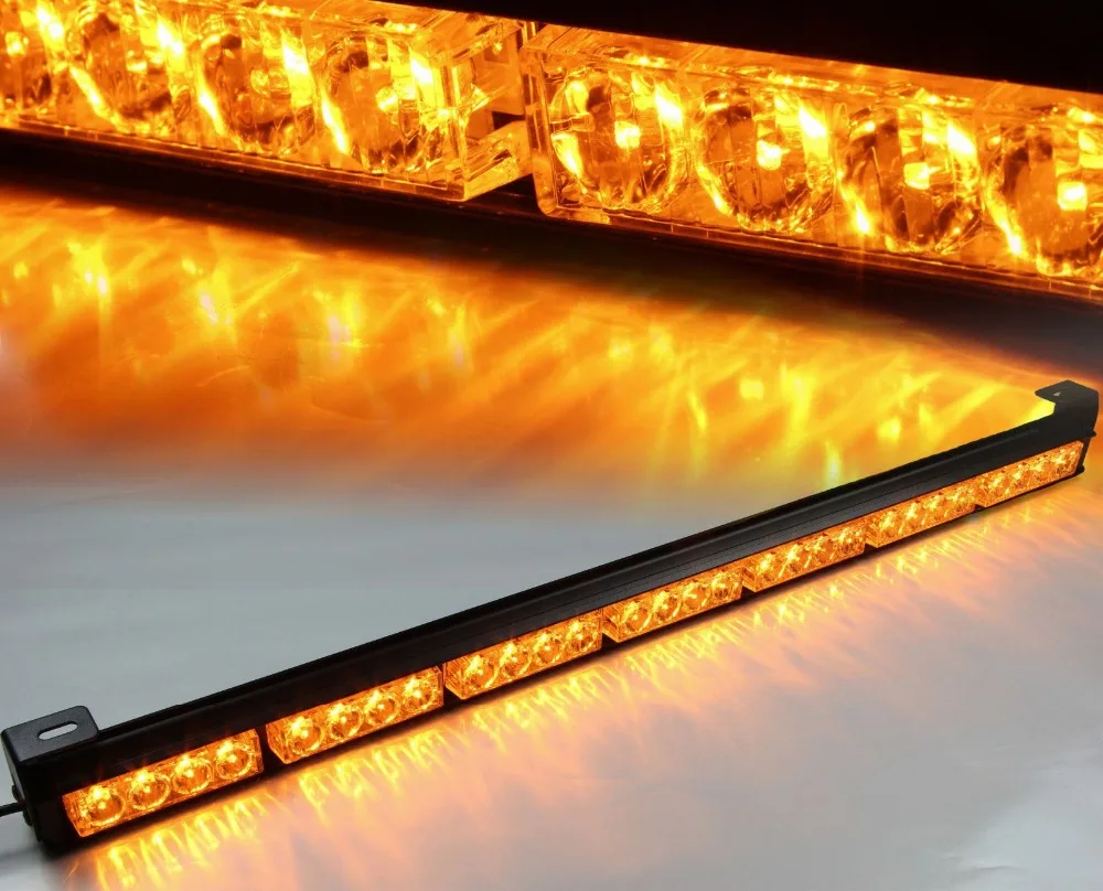 

CYAN SOIL BAY 31" 28 LED Emergency Warning Light Bar Traffic Advisor Flash Strobe Amber 12V