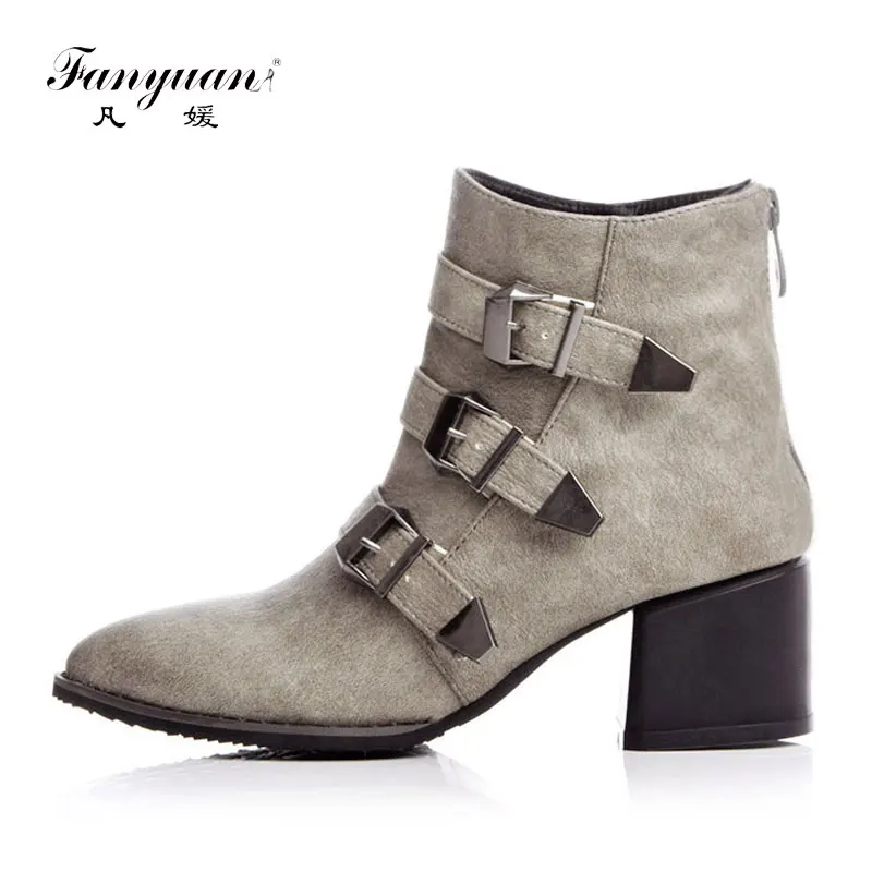 military booties with heel