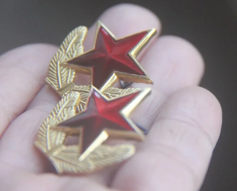 Russia 1987 Red Stars Lapel Pin Soviet Union Badge Emblem Military
