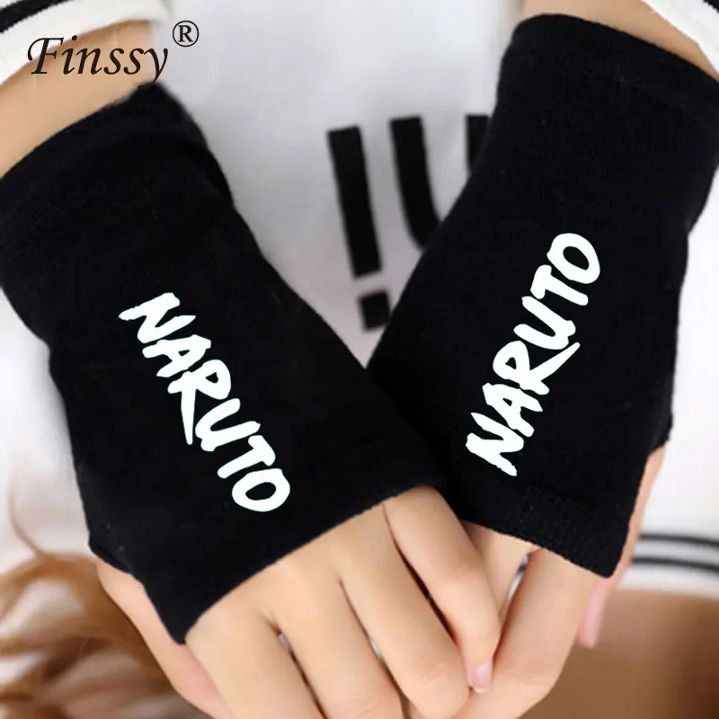 Аниме Токийский Гуль перчатки для мужчин женщин Хлопок Вязание наручные перчатки варежки любителей аниме аксессуары косплей без пальцев