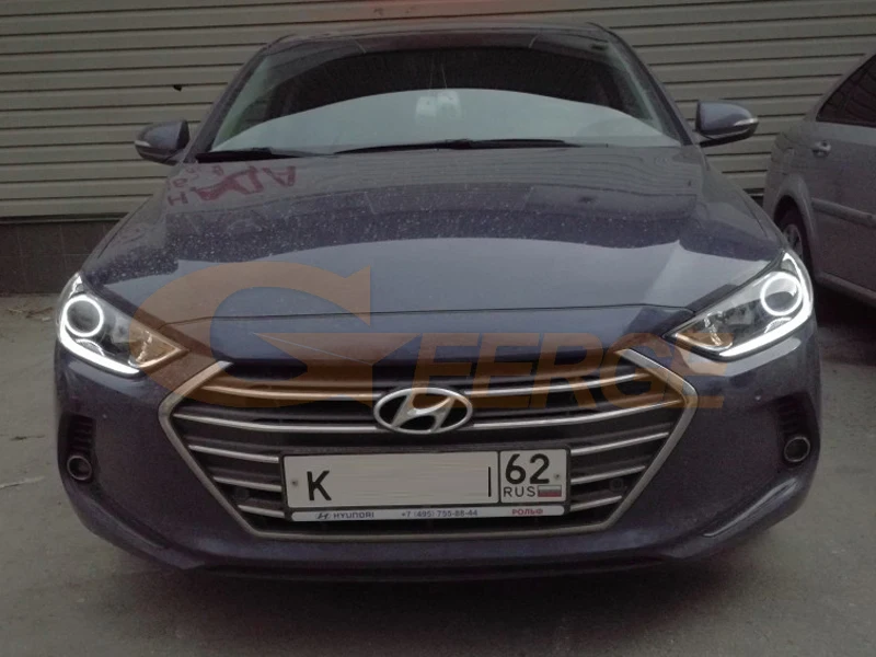 Для hyundai Elantra Avante отличные ангельские глазки ультра яркие фары освещение CCFL ангельские глазки комплект Halo Кольцо