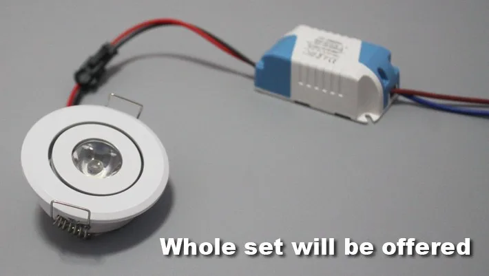 5 pieces Indoor white Mini ceiling LED spot light lamp dimmable 1W mini outdoor 110V 220V LED downlight dimmable