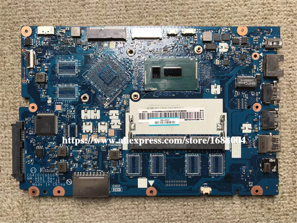 Высококачественная материнская плата для ноутбука Lenovo Ideapad 100-15IBY 100-15IBD CG410/CG510 NM-A681
