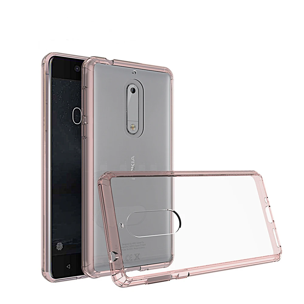 Чехол для Nokia 5 гибридная мягкая силиконовая рамка жесткая акриловая задняя