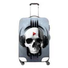 3 Novel Travel Luggage Protective Covers Skull Elastic Waterproof Anti-dust Covers for 18-30 Inch Case Travel Accessories