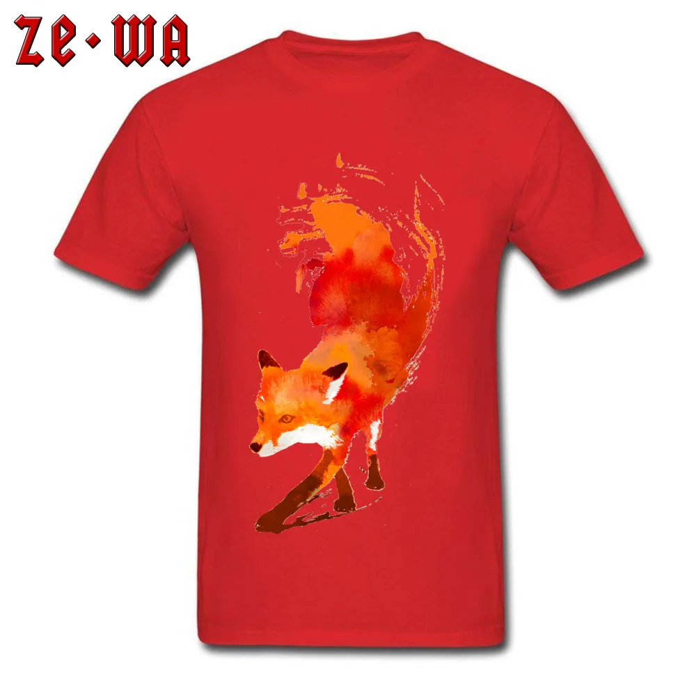 Funny Men T-shirts red fox201897Y Normal Tops Tees Cotton Fabric Short Sleeve Unique T Shirt O Neck Top Quality red fox201897Y red