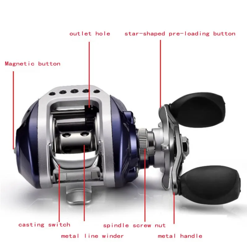 11 рыболовная несущая катушка 6,3: 1 металлическая съемная крышка левая/правая рука Приманка литье рыболовное колесо инструмент