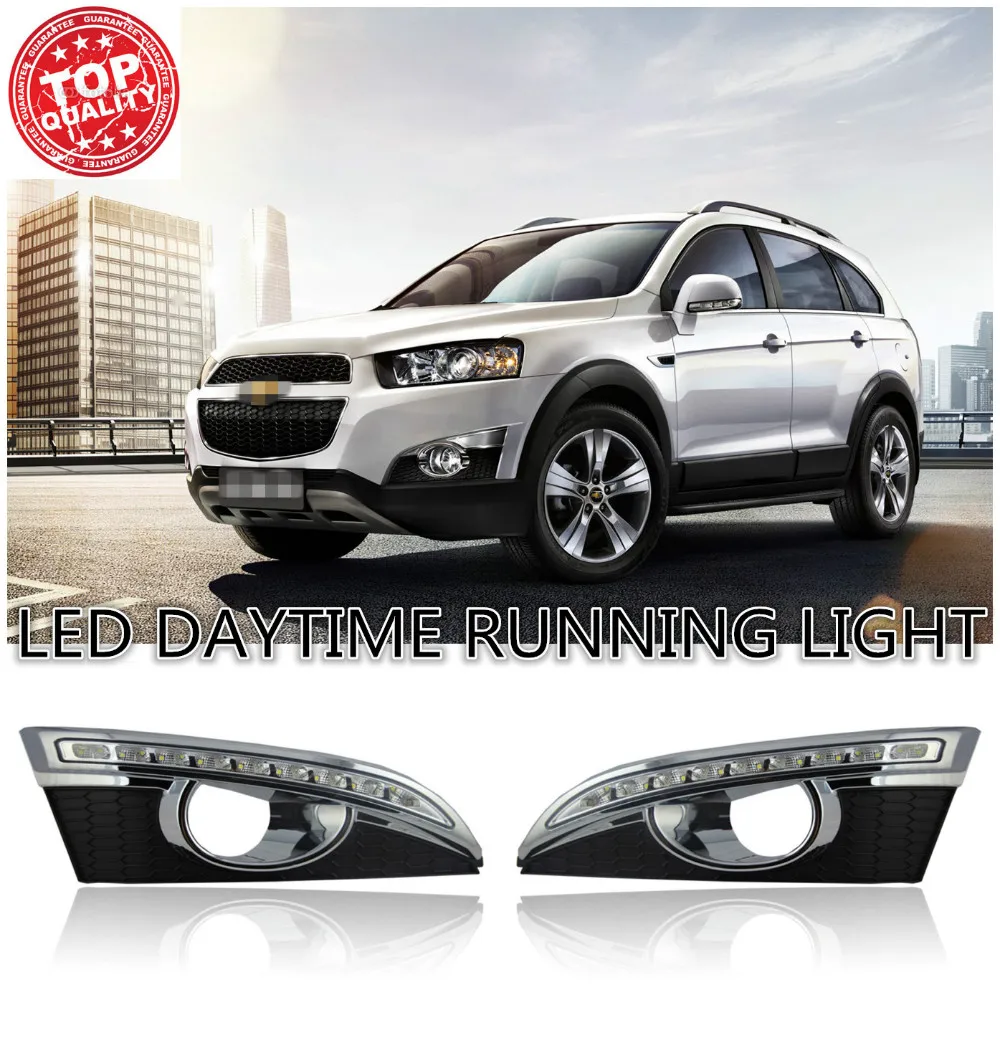 2PCs/set LED DRL Car daylight Daytime Running Lights for auto Chevrolet Captiva 2011 2012 2013