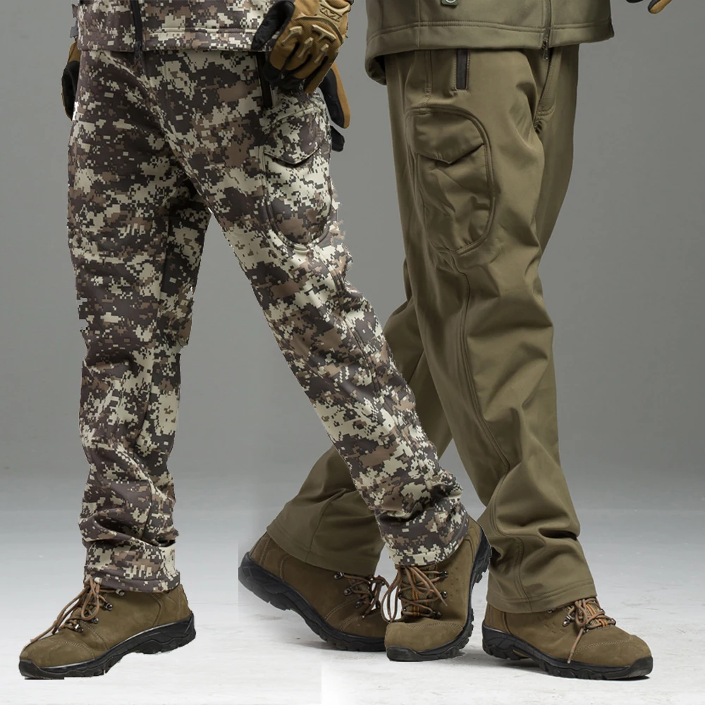 Softshell Pants Men Breathable Thermal Waterproof Pants