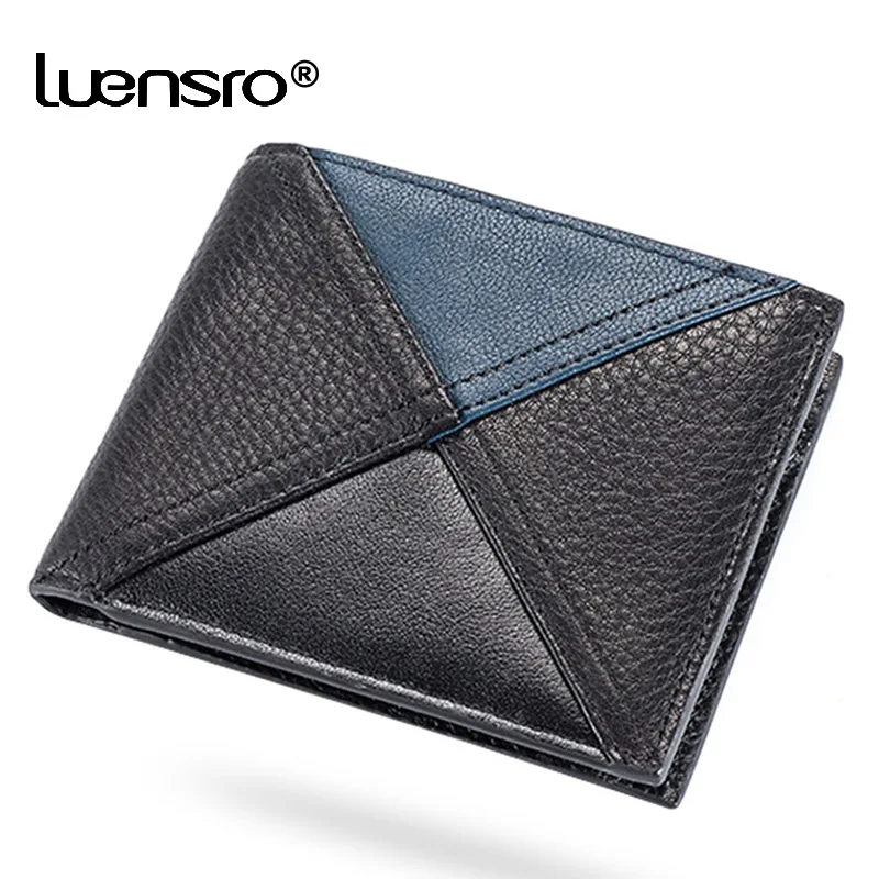 

Genuine Leather Men Wallet Brand Luxury Slim Wallets Male Wallet Card Holder Coin Purse Man Bifold Wallets Small Pocket Purse