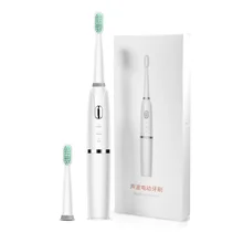 Электрическая зубная щетка с 1 сменные насадки для щёток 3 режима Глубокая очистка звуковых зубных щеток водонепроницаемый отбеливающий для полости рта гигиеническая щетка