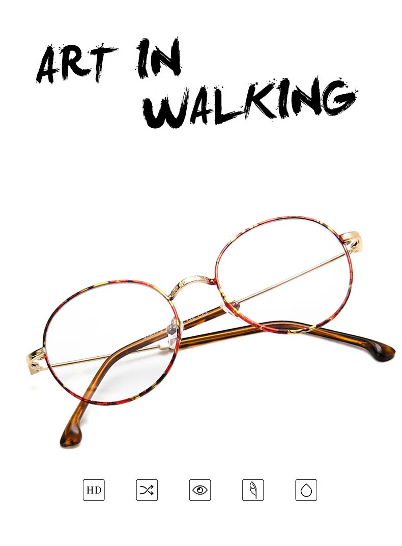 Очки рамки модные цветочные Винтаж оптическая оправа из металла чтения стеклянные женские очки s новый Óculos
