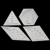 Regla acolchada de acrílico transparente, regla graduada para manualidades con retazos, rombo, Diamante hexagonal, Triangle1, herramientas de costura, hello ► Foto 1/6