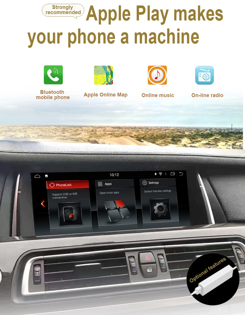 19 Koason Android8.1 2+32G Car Stereo touchscreen Multimedia Player Audio GPS Navigation system for BMW 5 Series F10 F11 NBT