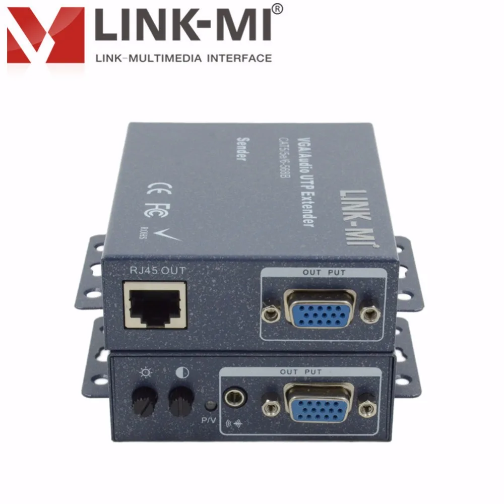 LINK-MI LM-101TR-1 100 м аудио+ расширитель порта VGA hdmi передатчик и приемник по Cat5/5e/6 Поддержка разрешения до 1920x1440