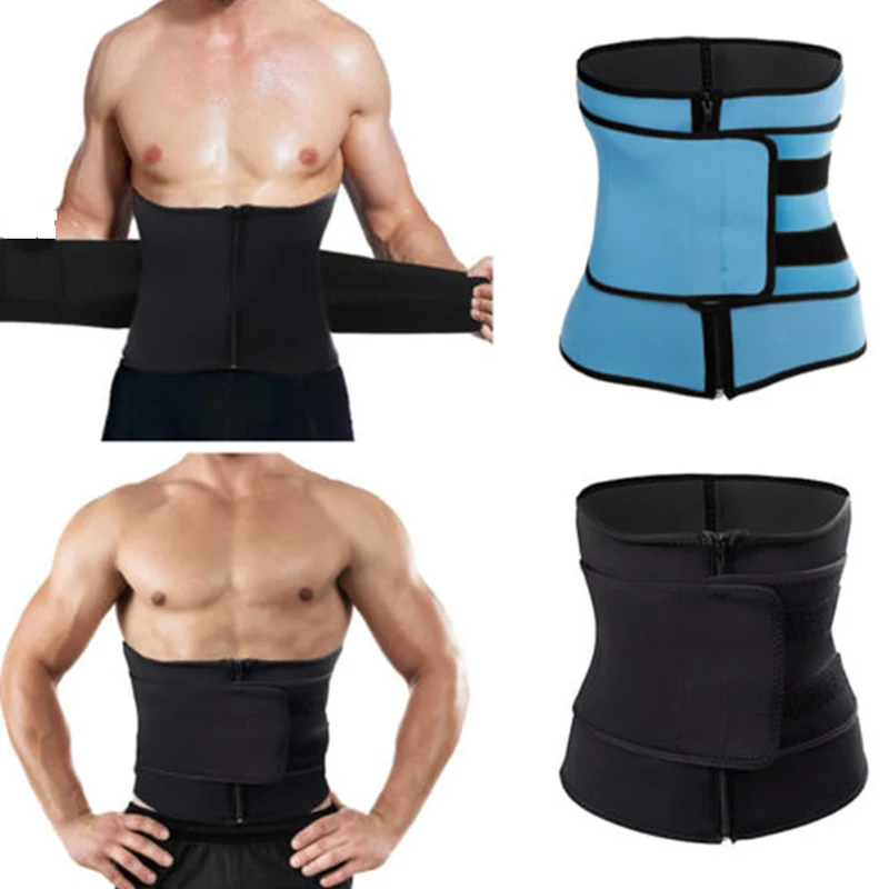 Shaping belt hook and loop zipper abdominal belt waist belt postpartum sports plastic belt sweat plastic belt I0708