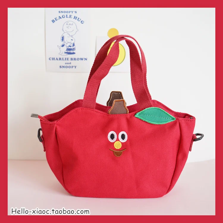Bonito dos Desenhos Bolsa de Ombro Bolsa de Frutas Bolsas de Pelúcia para Meninas Animados Banana Maçã Bordado Lona Senhoras Crossbody Mensageiro 9 bolsa de frutas banana maçã bordado lona