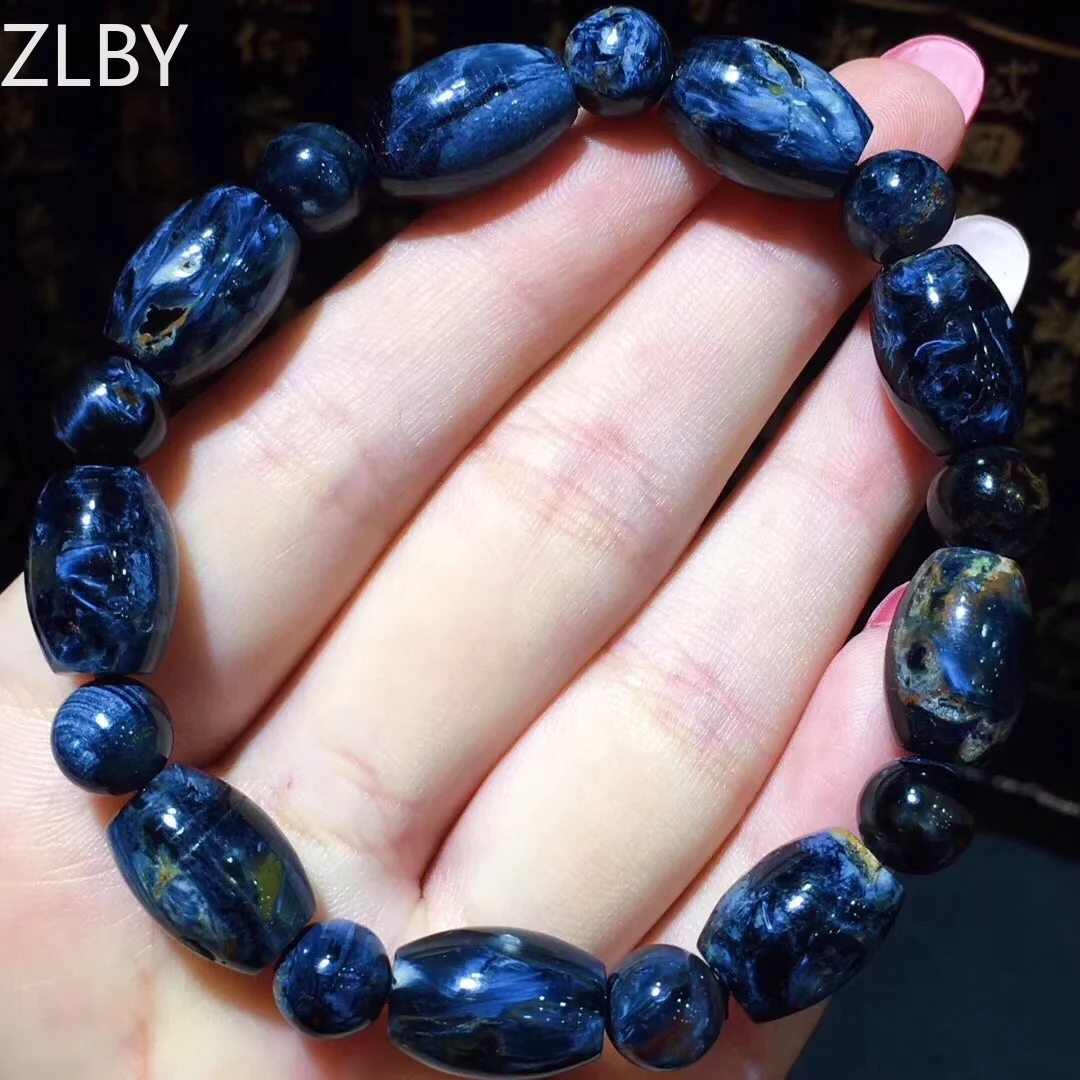 

B20667 8.2mm Natural Crystal Namibia Pietersite Bracelet Blue Red Beads Stone Round Bead Bracelets Man Women