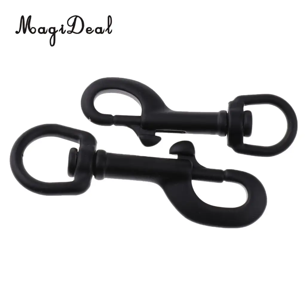 MagiDeal Durable 316 Stainless Steel Hook Swivel Eye Bolt Snap Water Tool for Scuba Diving Swimming Diver Supply 75mm/90mm Black