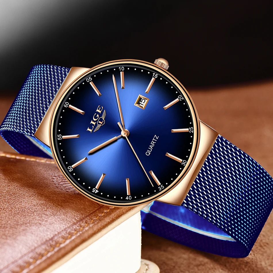 Ультра тонкие женские часы бренда класса люкс Для женщин часы Водонепроницаемый розовое золото Нержавеющая сталь кварцевые наручные часы