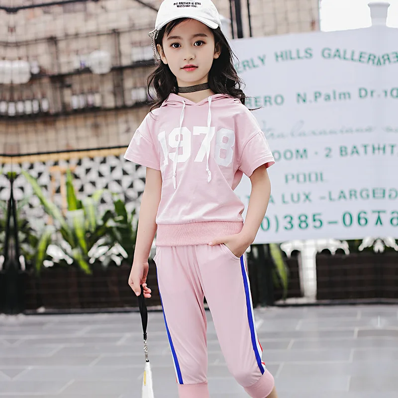 Teenager Girls Clothing 2pcs Girls Tracksuit Cotton Tops + Pants Spring ...