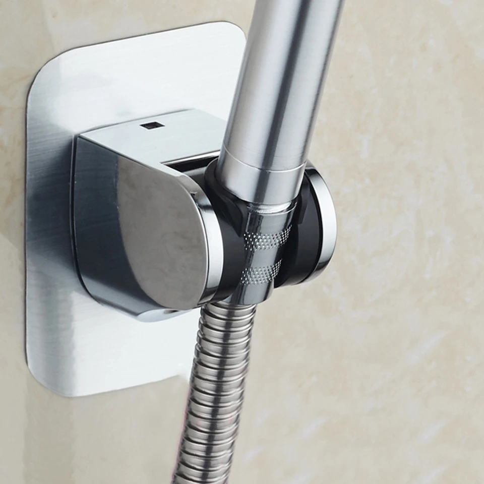 Гвоздь бесплатно покрытием ABS настенный ручной душ держатель для хранения регулируемый кронштейн для аксессуары ванной комнаты с клейкой палкой