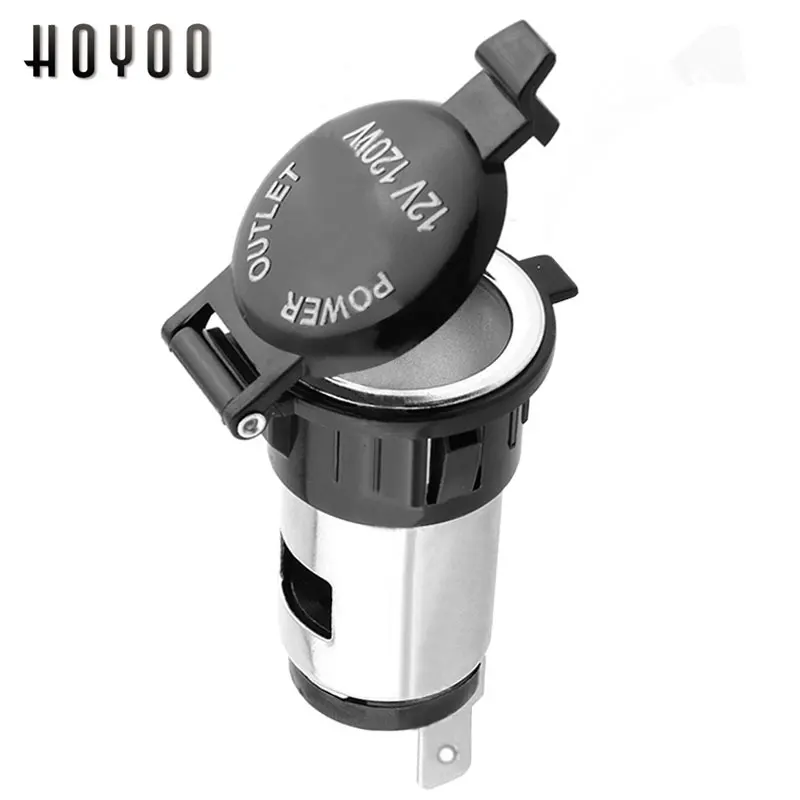 

HOYOO 12V Waterproof Car Auto Motorcycle Cigarette Lighter Power Plug Socket For Motorcycles Boats Mowers Tractors Cars