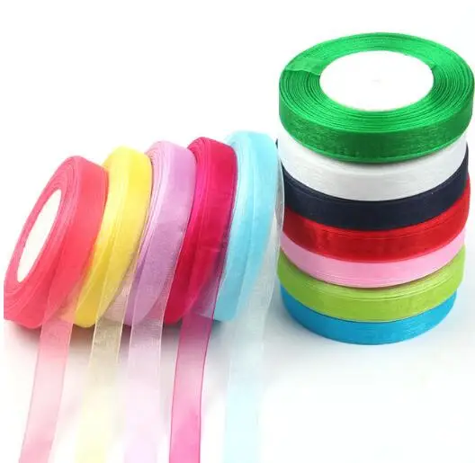 5/8 дюймов шелковой органзы Кружево ленты 15 мм Ширина прозрачный Ленты DIY Craft