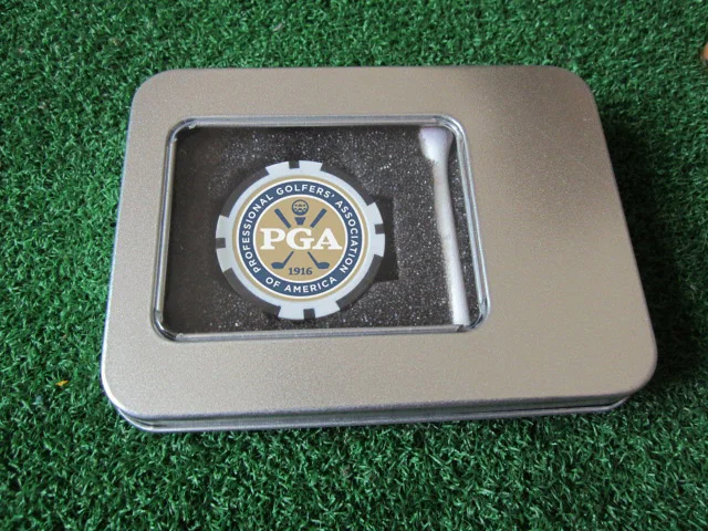 

golf accessories gift golf poker chip ball marker ball tee tin box