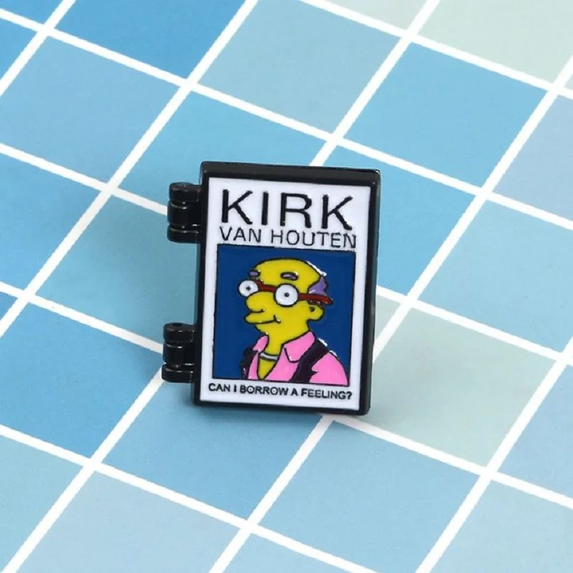 高档 胸针饰品珐琅卡通合金Kirk的磁带辛普森胸针徽章3