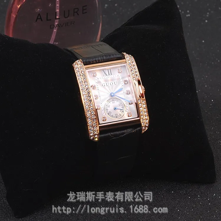 GUOU брендовые наручные часы высокого класса Женские часы из натуральной кожи модные большие часы в английском стиле с новейшими моделями