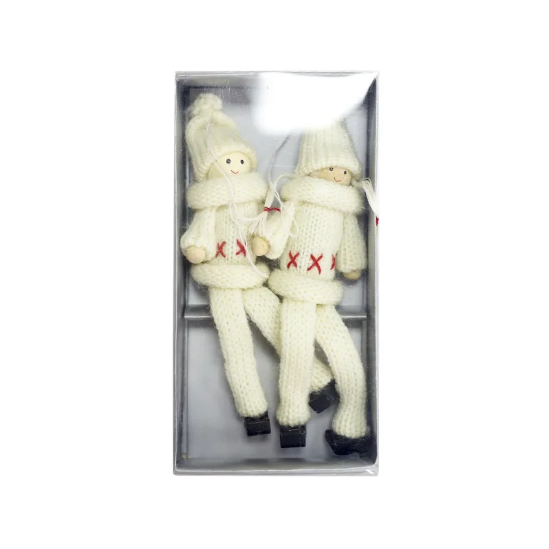 2 шт. Kawaii Трикотажные Рождество дерево висит куклы-подвески Desktop украшения для праздника вечерние партии Декор Детский подарок