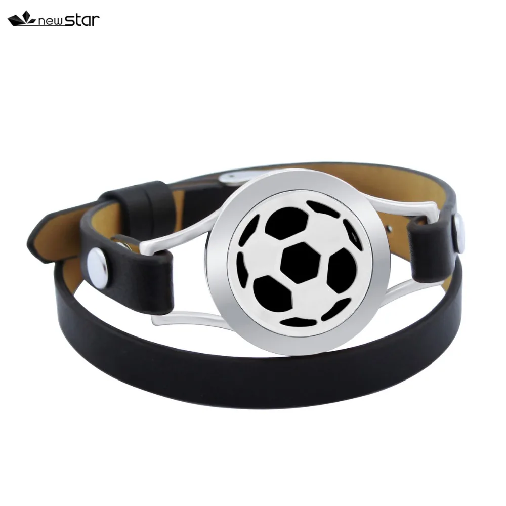 NS-BS072-1 Diffuser Leather Locket Bracelet_