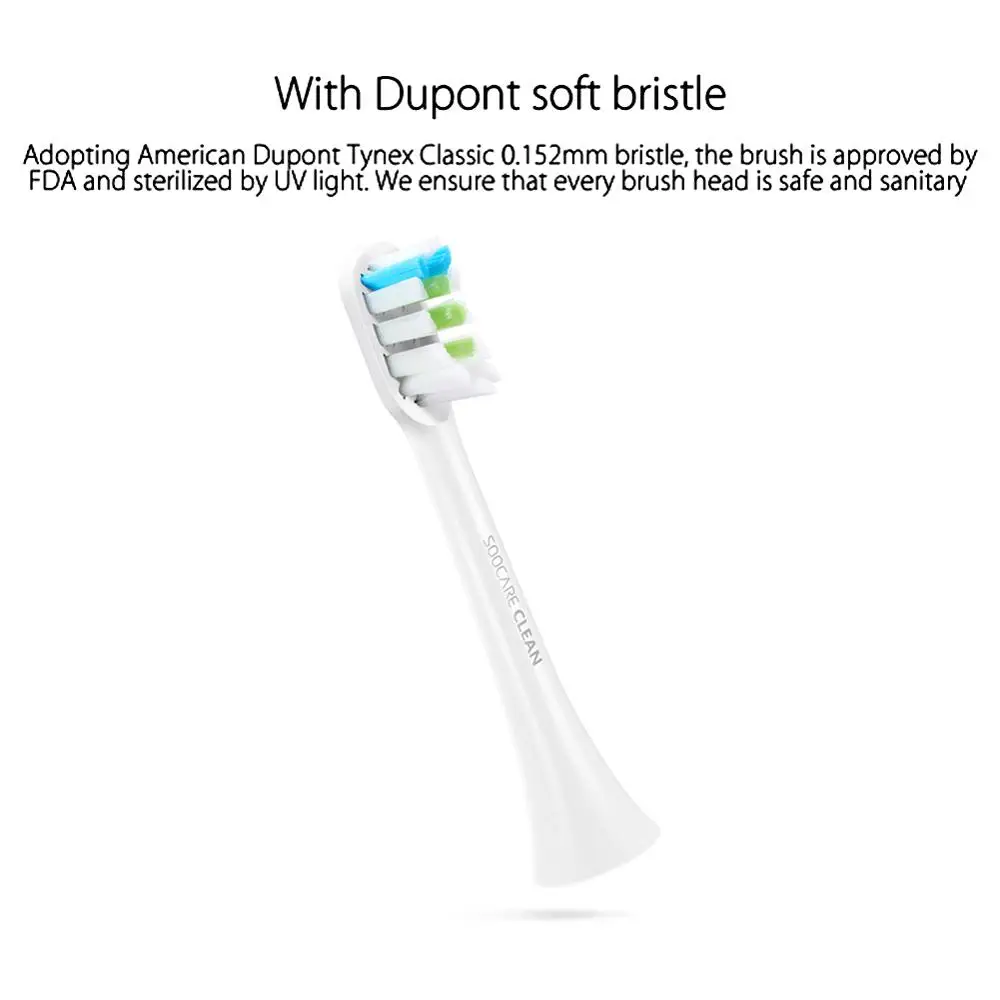 2 шт Xiaomi Soocare X3 Soocas сменная электрическая зубная щетка щетина головка зубной щетки Mijia SOOCARE X3 SOOCAS насадка для зубной щетки