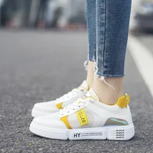 Брендовая Белая обувь с сетчатой подкладкой; женская повседневная обувь; женские кроссовки на плоской подошве; женская обувь для бега; zapatos De Mujer