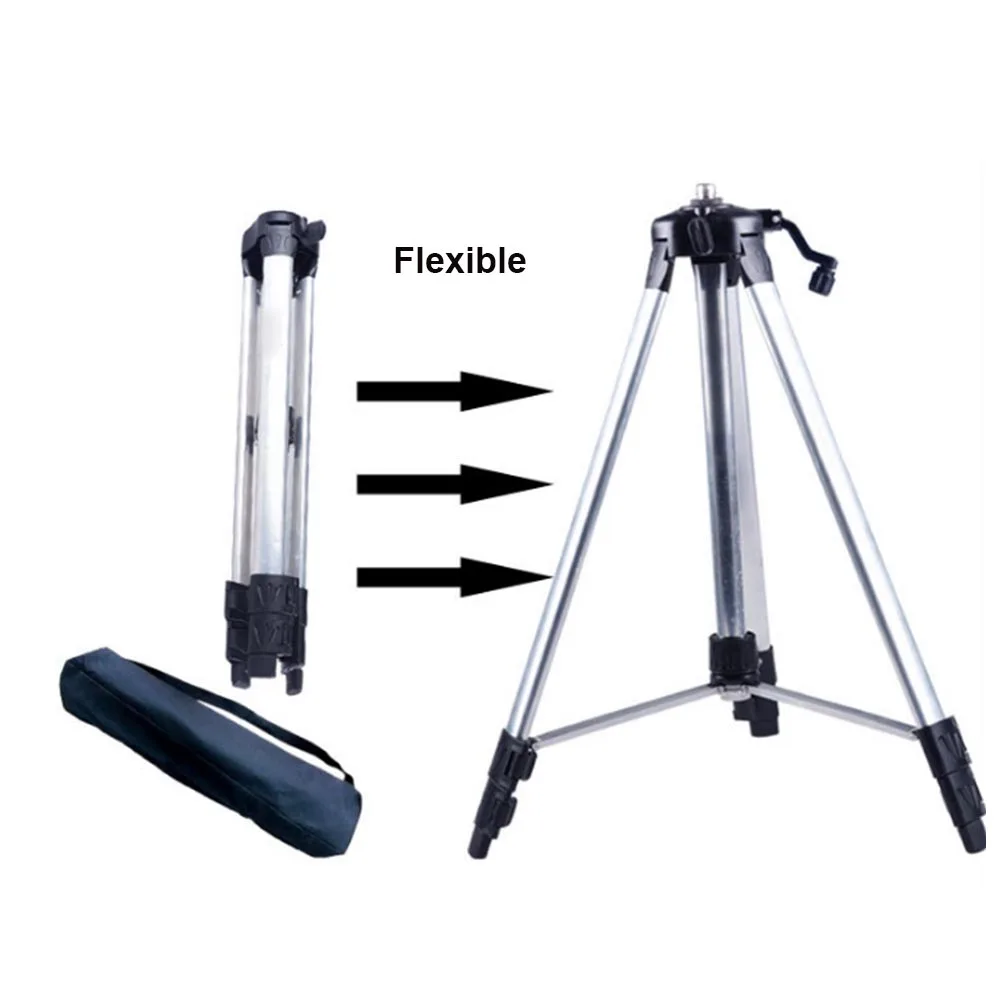 

1.2/1.5 M Flexible Laser Level Tripod 5/8 inch Self Level Stand Holder Professional Rotary Adjustable Aluminum Alloy Stand Tool