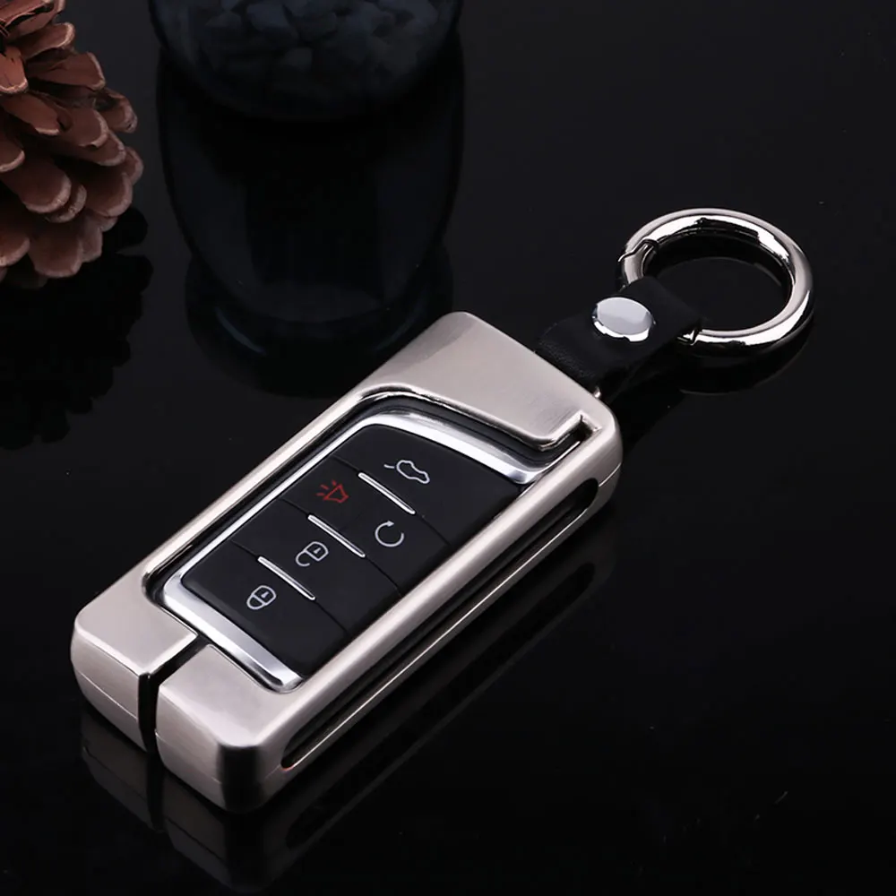 

ATOBABI Galvanized Alloy Auto Key Case Cover Fob Holder Keychian Frame For Trumpchi GA3S GA6 GS4 GS5 Smart keys Car Styling