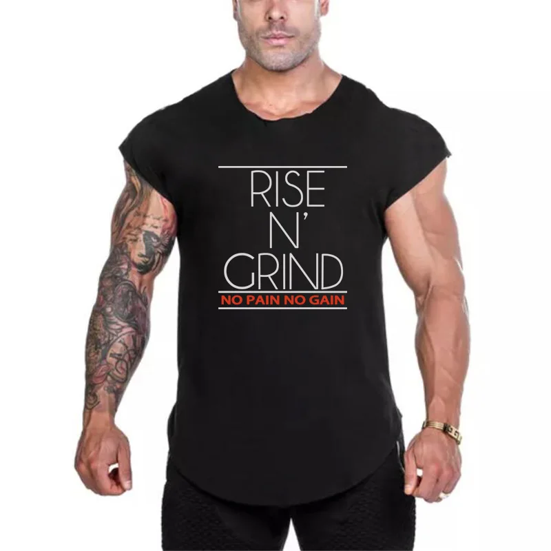 

Brand Fitness Clothing No Pain No Gain Gyms T Shirt Men Crossfit Tshirt Extended Scallop Hem 2018 Summer Japanese Sleeve T-Shirt