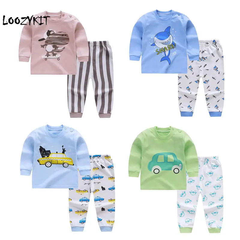 Комплект детского нижнего белья Loozykit хлопковый комплект с длинными рукавами для