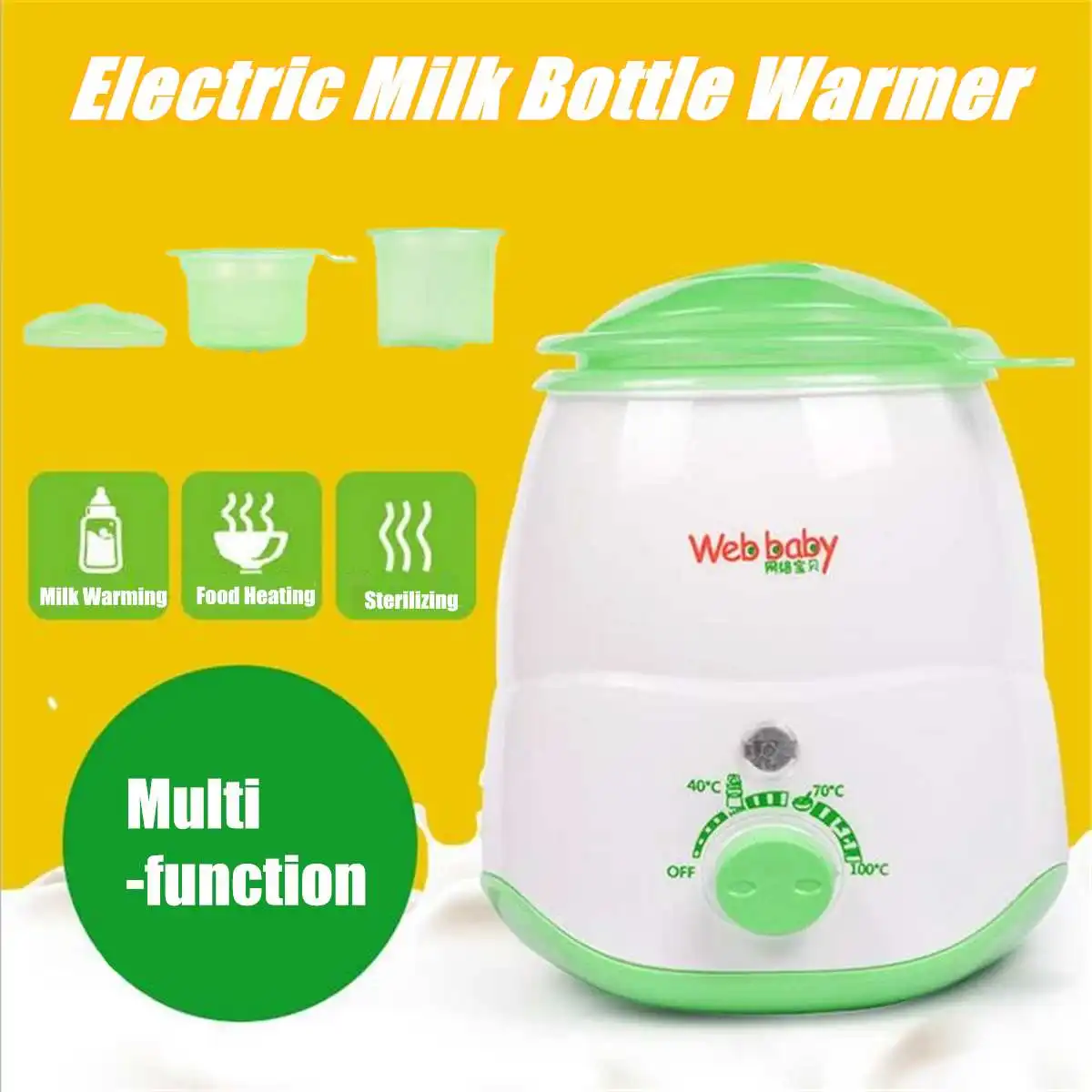 100 Вт электрическая детская бутылка теплый подогреватель молока нагревание еды стерилизующая бутылка кормления терморегулятор молока изолирующая грелка