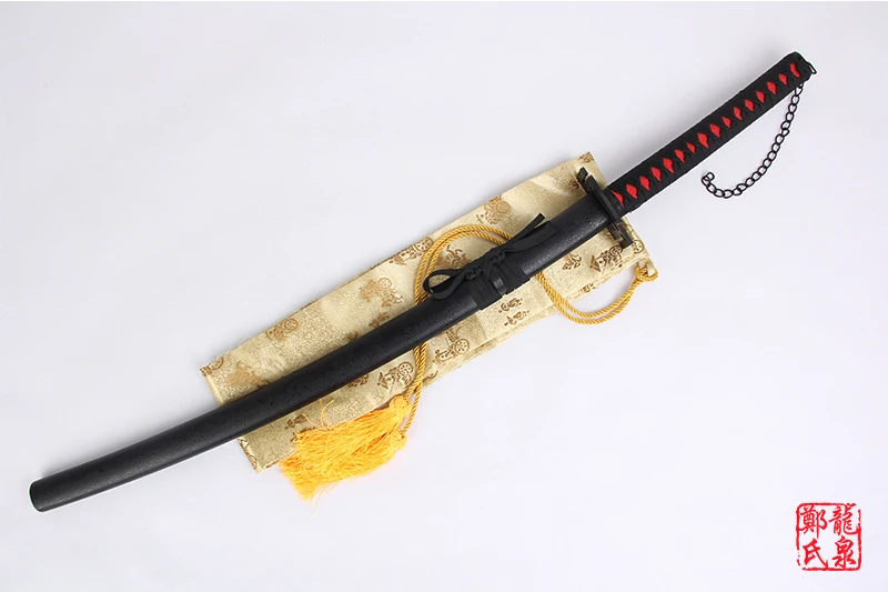 Japanese katana 41" Bleach Anime Kurosaki Ichigo Tensa Zangetsu Sword carbon steel cosplay decorative Christmas Supply No Sharp