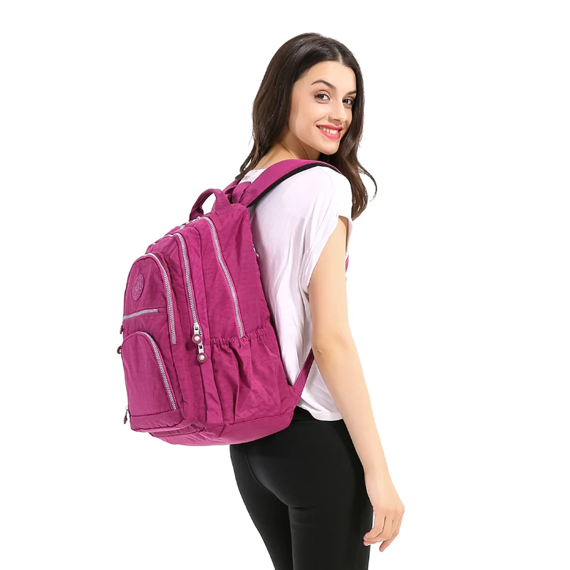 TEGAOTE 2 unids/set la escuela Mochila para chicas adolescentes Mochila femenina, las mujeres bolsos Nylon Casual bolsas de ordenador portátil bolso de mujer