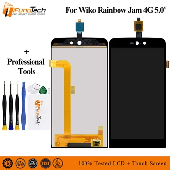

New for Wiko Rainbow jam 4G LCD Display + Touch Screen Digitizer Replacement For Wiko Rainbow jam 4G LCD Screen + Tools