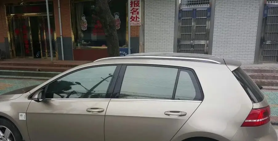 عالية الجودة فضة الألومنيوم الجانب سقف السكك الحديدية بار ل volkswagen vw golf 6 7 2010-2017