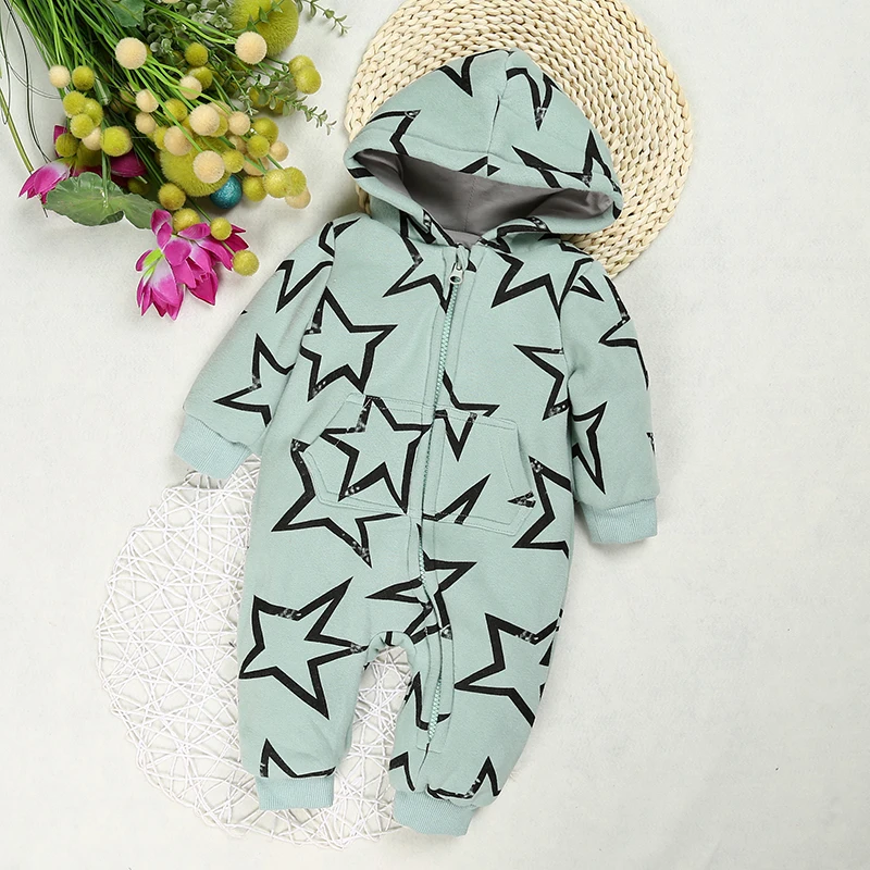 

DLY075 2019 New arrival Baby Rompers Newborn Baby Clothes Cotton Long Sleeve Winter Clothes Boys and girls Jumpsuit Retail