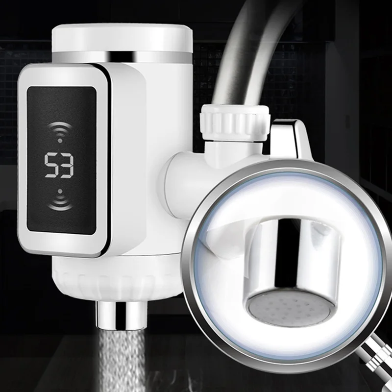 

High Free Installation Lever Electric Hot Faucet with Digital Display for Kitchen Bathroom UEJ